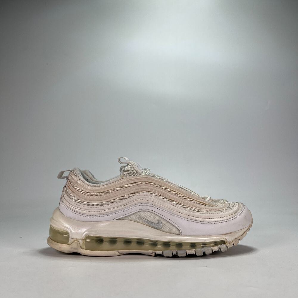 Nike Air Max 97 Triple White Lifestyle Casual Sneakers 921733-100 Women Size 6.5